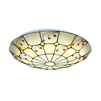 Tiffany Style Stained Glass Ceiling Light Flush Mount | Nordvae