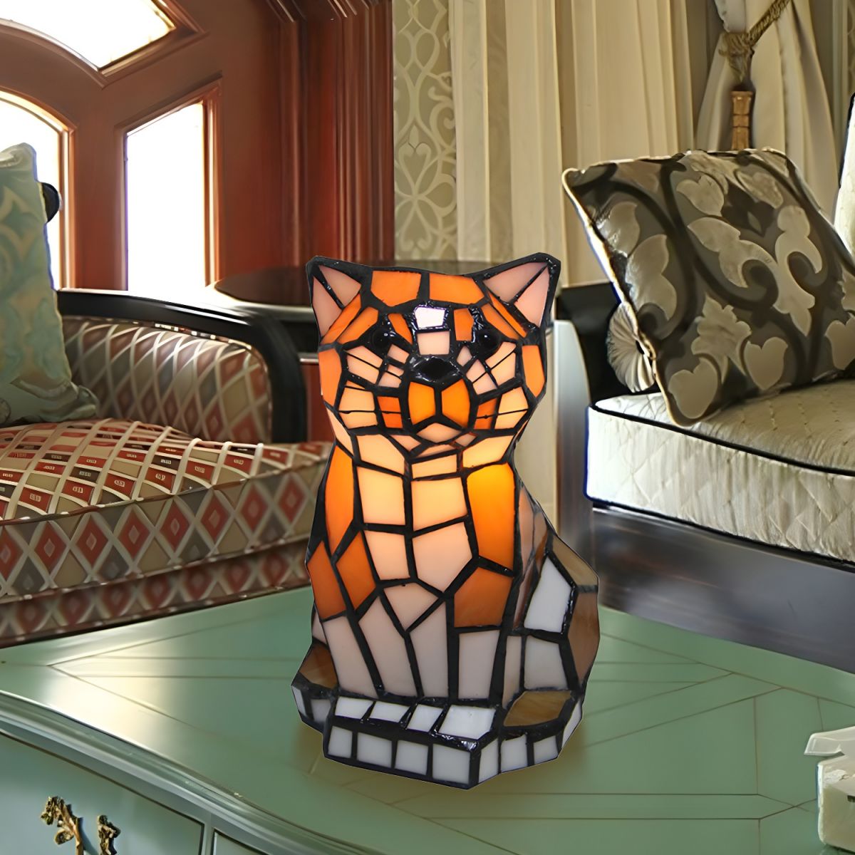 Tiffany Style Stained Glass Table Lamp | Norevi