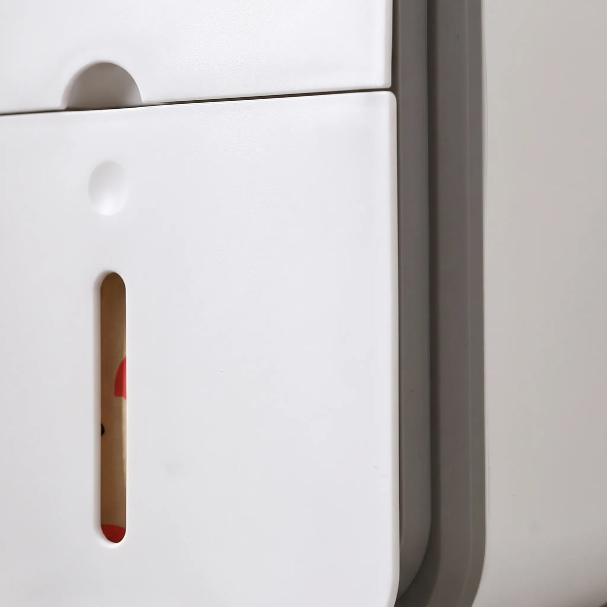 Toilet Paper Holder with Enclosed Storage Compartment