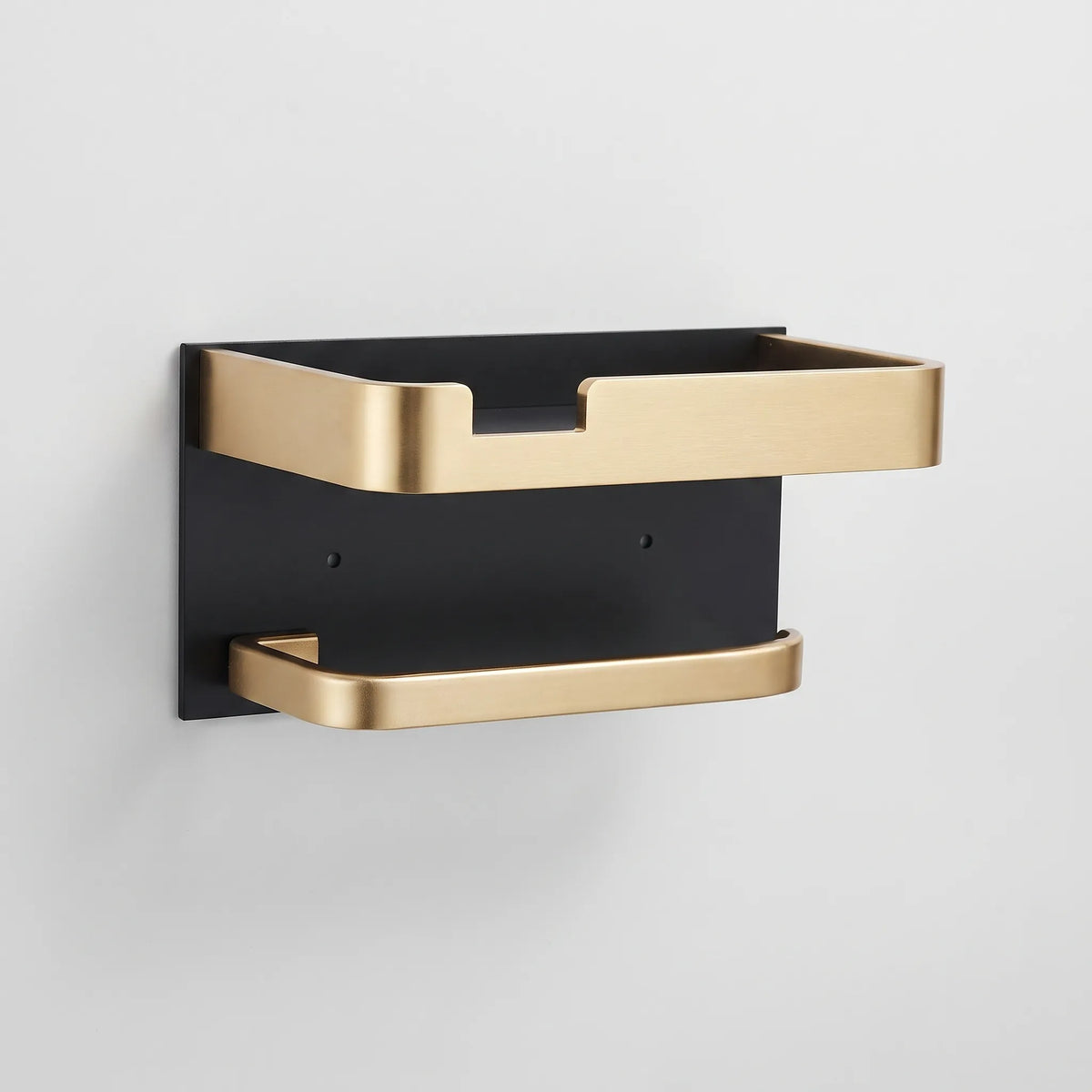 Toilet Paper Holder with Integrated Storage Tray