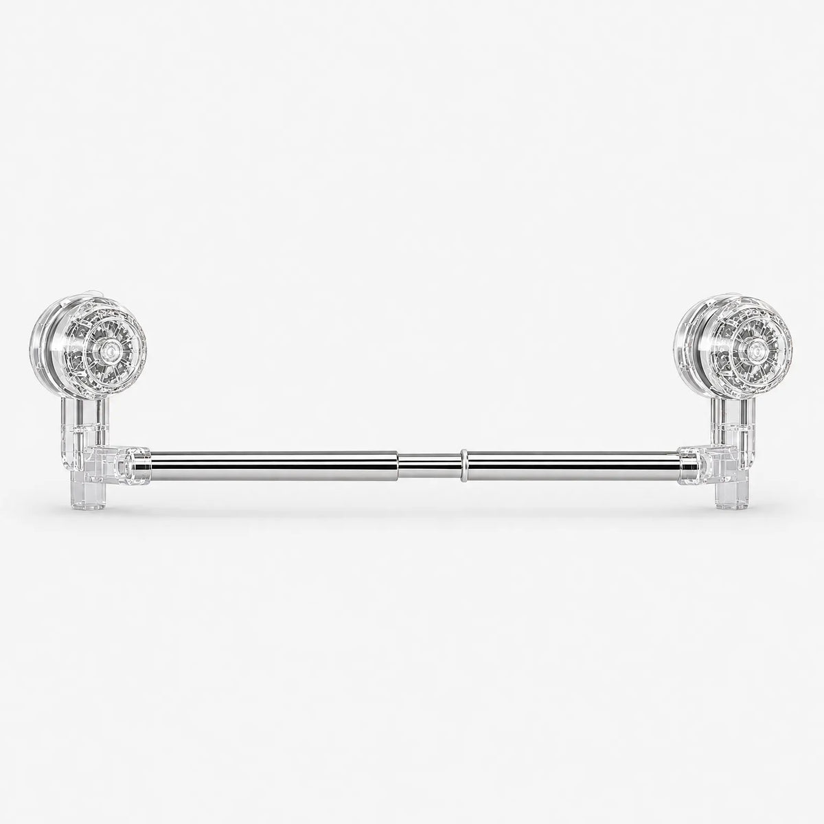 Towel Bar with Adjustable Suction Cups and Retractable Wall Mount Design