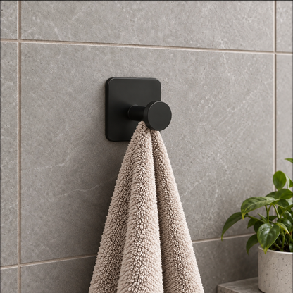 Towel Hooks with Self Adhesive Stainless Steel Drill Free Wall Mounts