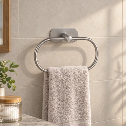 Towel Ring with Self Adhesive Mount and 180 Degree Rotating Design