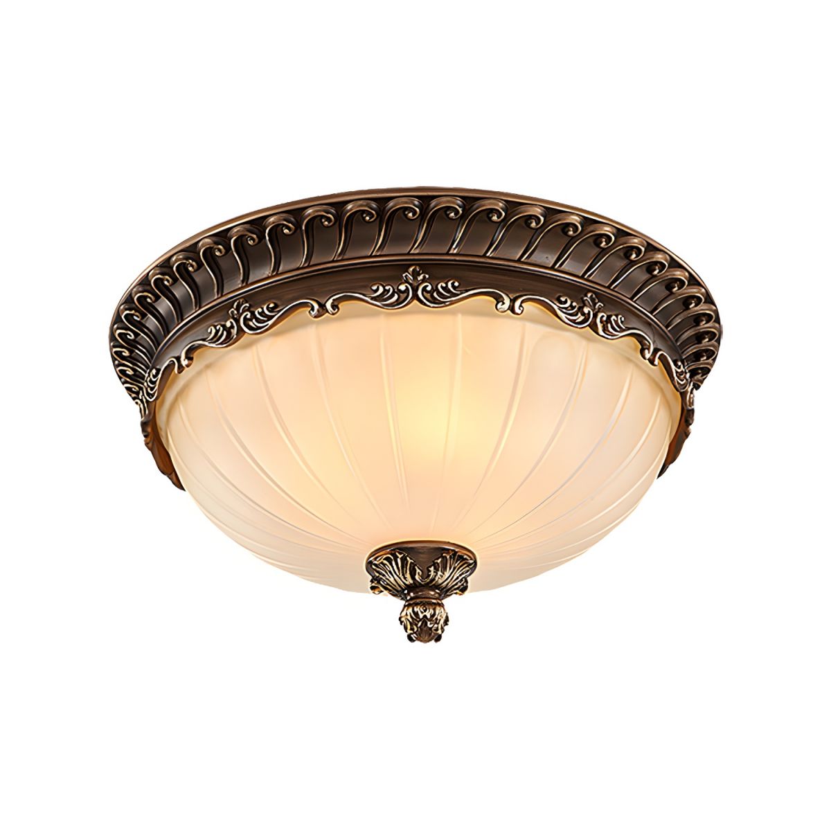 Traditional Frosted Glass Ceiling Light Fixture | Lumirel
