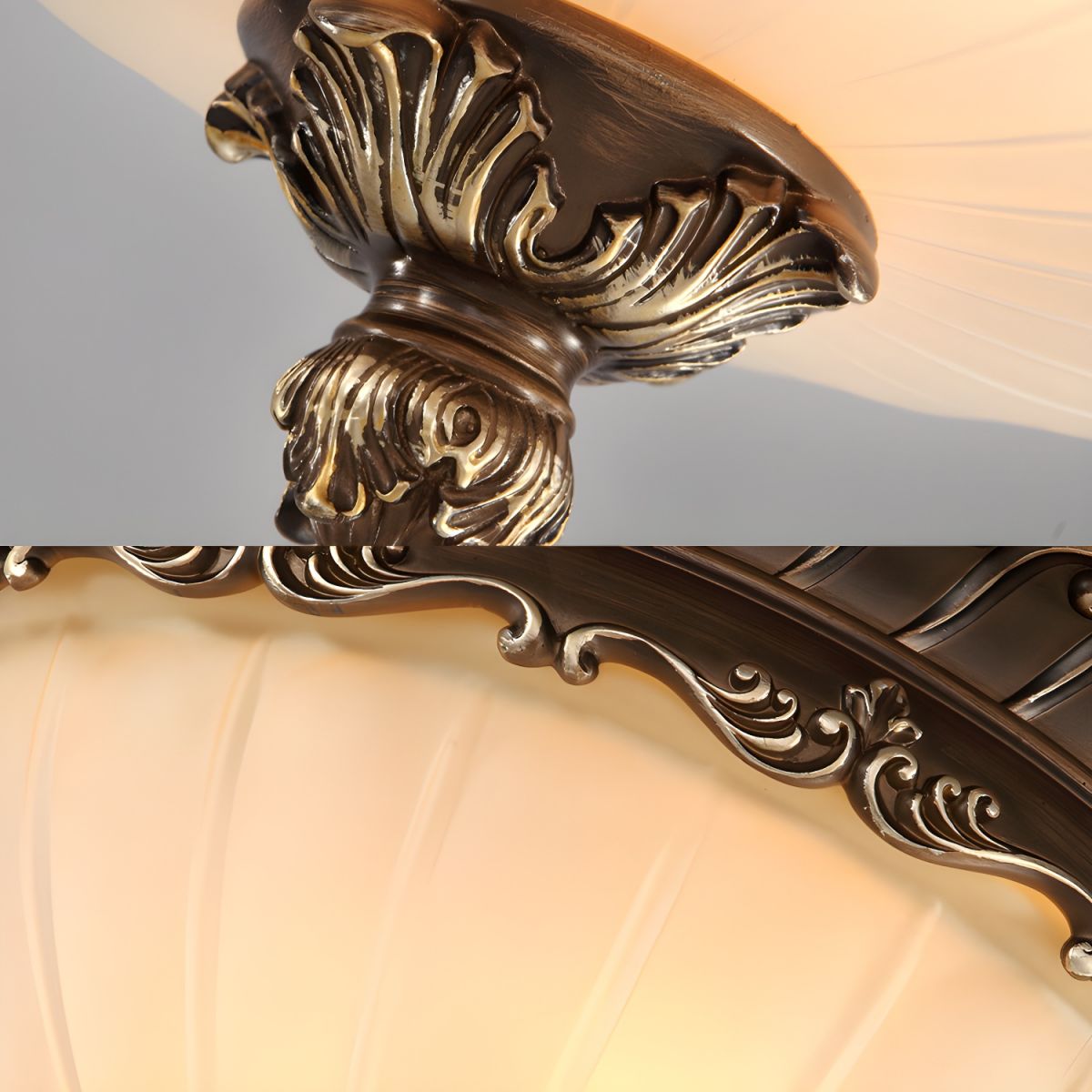 Traditional Frosted Glass Ceiling Light Fixture | Lumirel