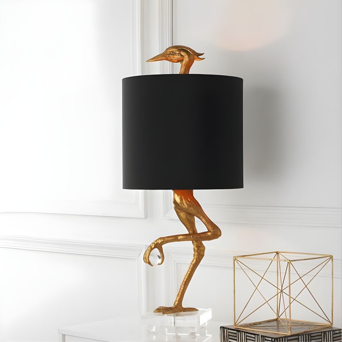 Traditional Table Lamp with Fabric Shade for Bedroom | Solves