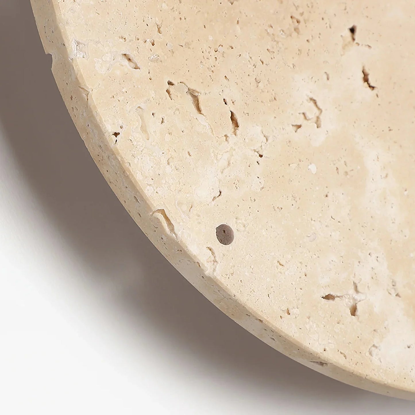 Travertine Wall Clock with Integrated LED Light | Mavello