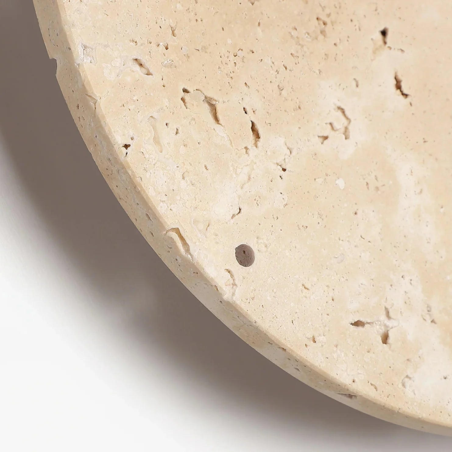 Travertine Wall Clock with Integrated LED Light | Mavello