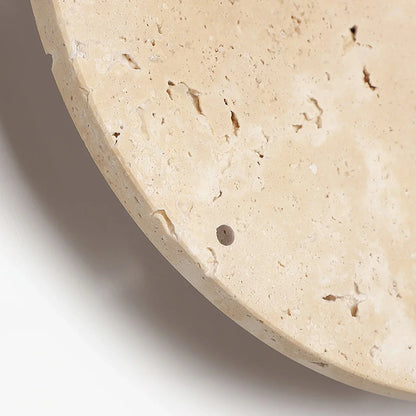 Travertine Wall Clock with Integrated LED Light | Mavello