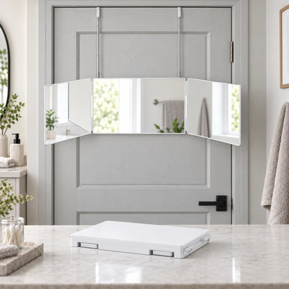 Trifold Vanity Mirror with Panoramic View