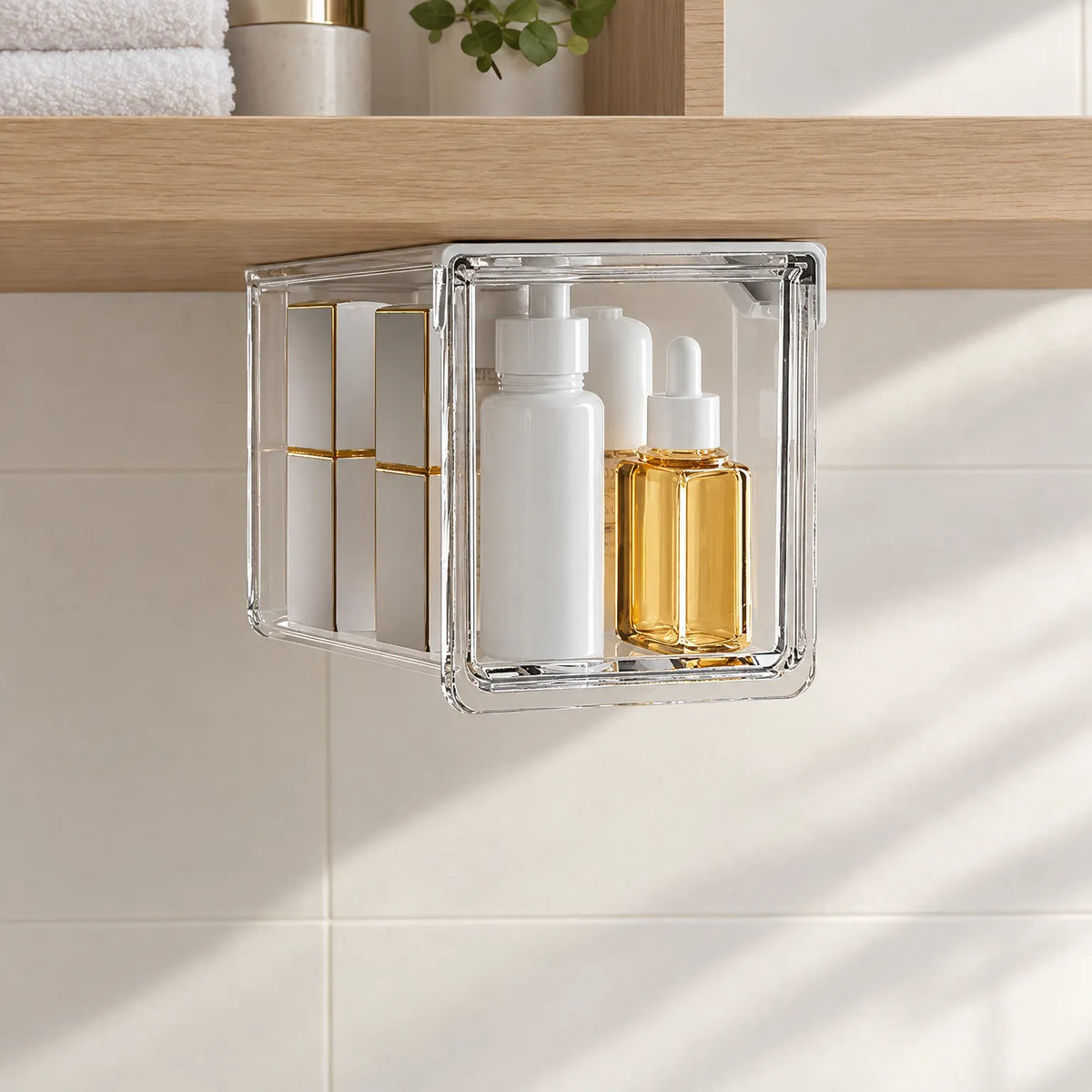 Under Cabinet Makeup Storage Drawer