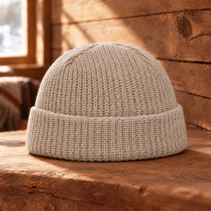 Unisex Ribbed Knit Skull Cap