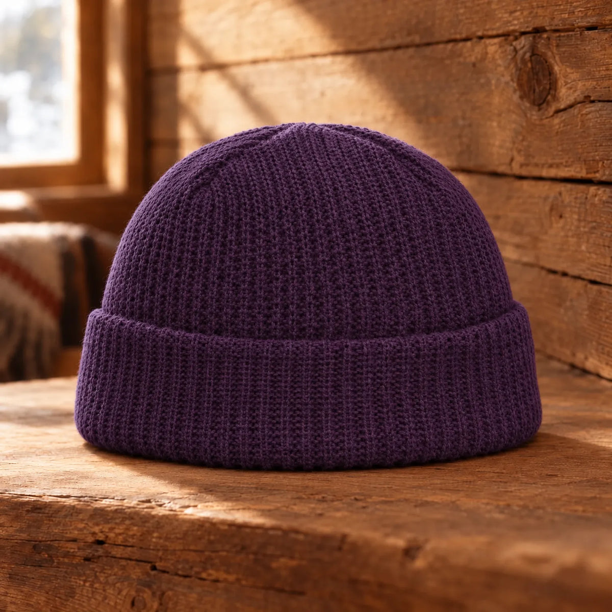 Unisex Ribbed Knit Skull Cap
