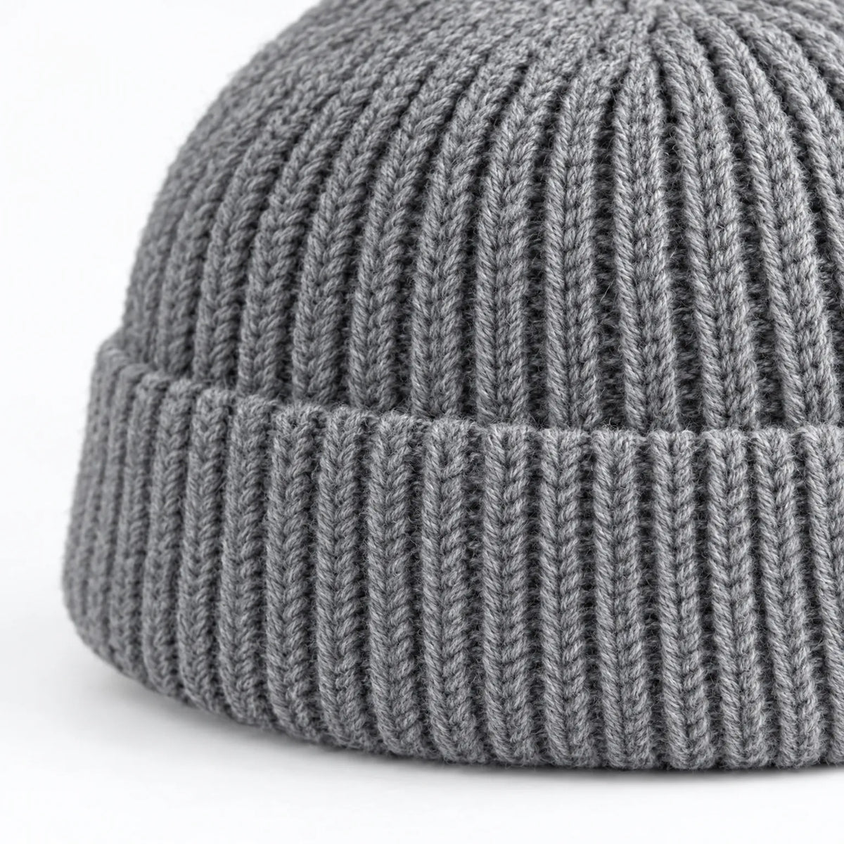 Unisex Ribbed Knit Skull Cap