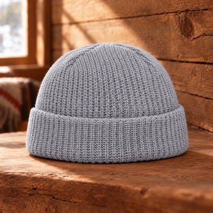 Unisex Ribbed Knit Skull Cap