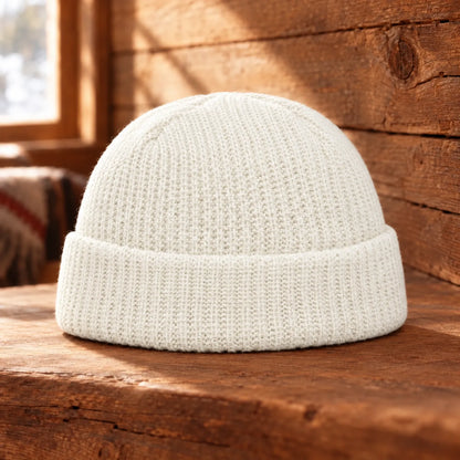 Unisex Ribbed Knit Skull Cap