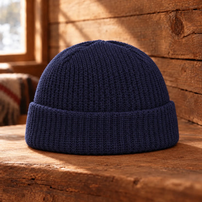 Unisex Ribbed Knit Skull Cap