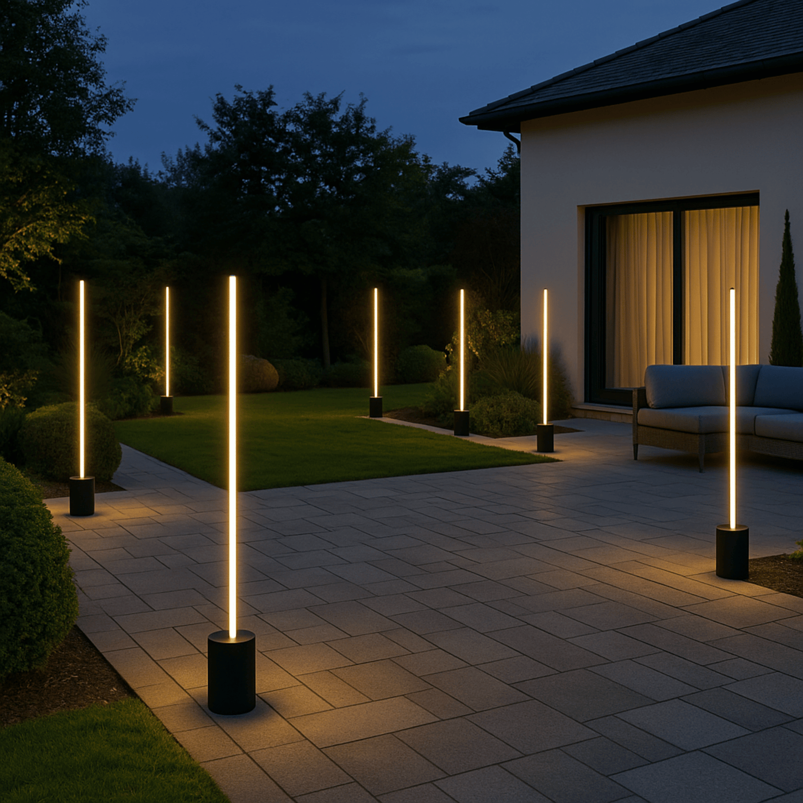 Vertical Outdoor LED Lawn Light Stainless Steel Pathway | Ulvora