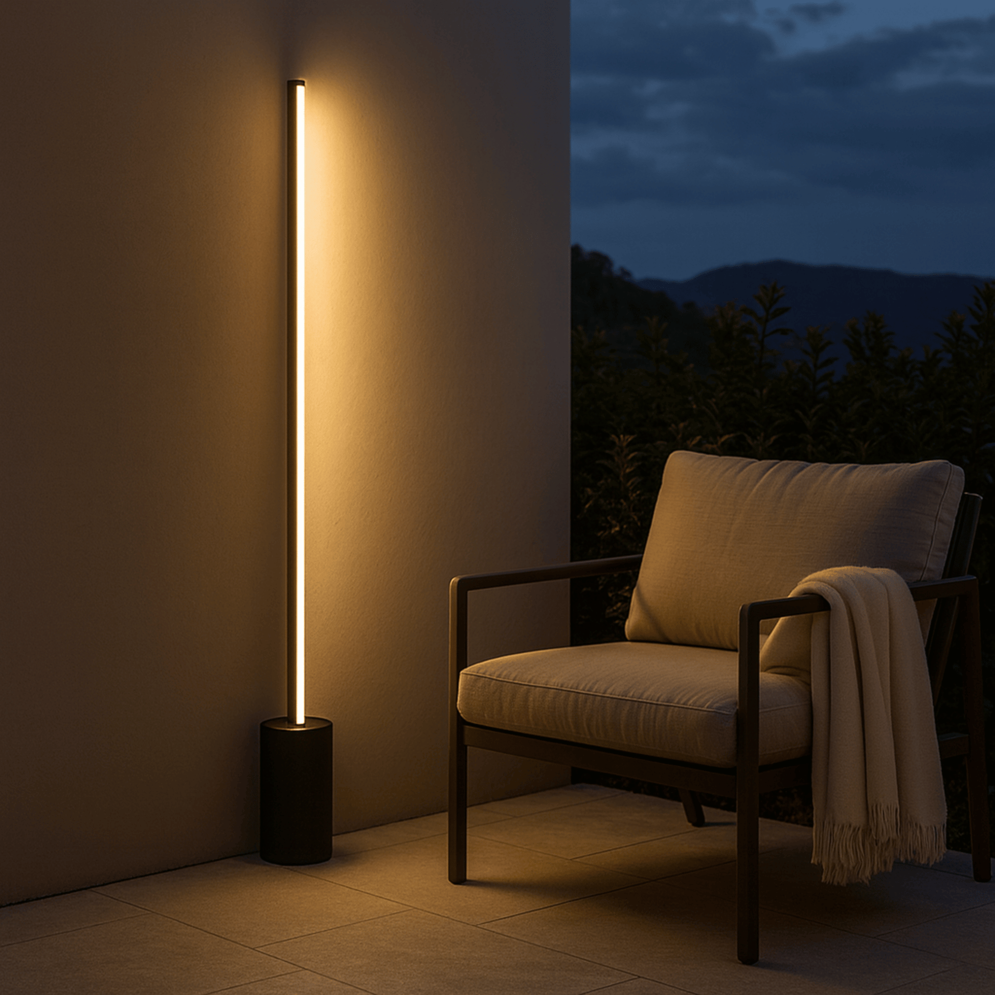 Vertical Outdoor LED Lawn Light Stainless Steel Pathway | Ulvora