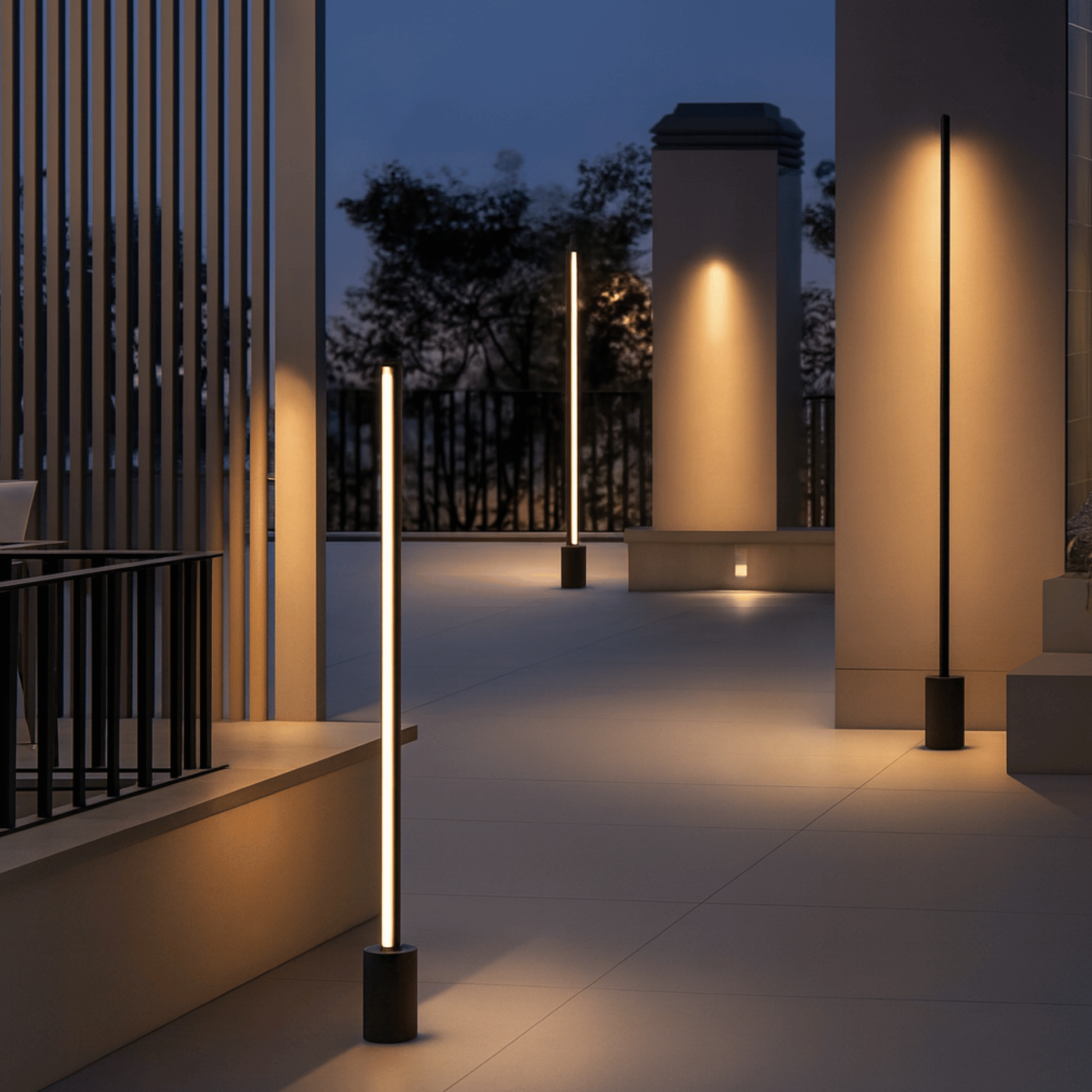 Vertical Outdoor LED Lawn Light Stainless Steel Pathway | Ulvora