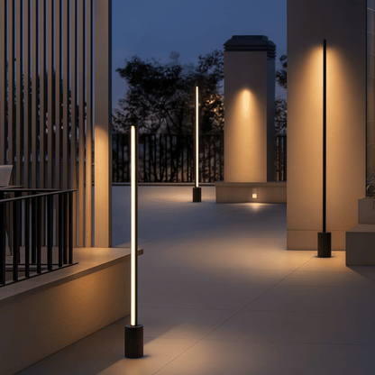 Vertical Outdoor LED Lawn Light Stainless Steel Pathway | Ulvora