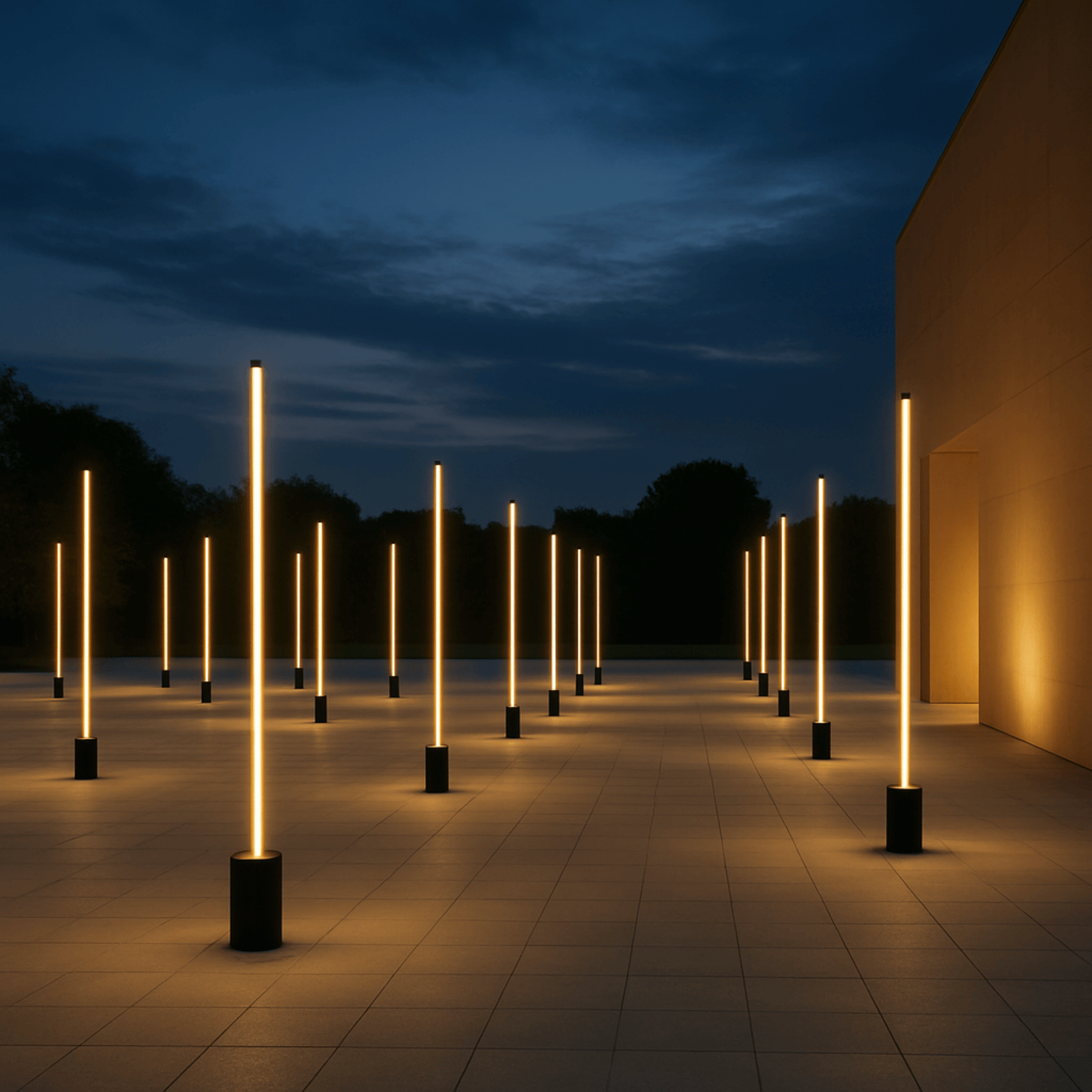 Vertical Outdoor LED Lawn Light Stainless Steel Pathway | Ulvora