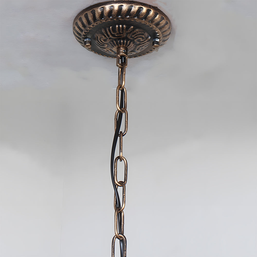 Vintage Bronze Iron Chandelier Dining Pendant | Ulnico