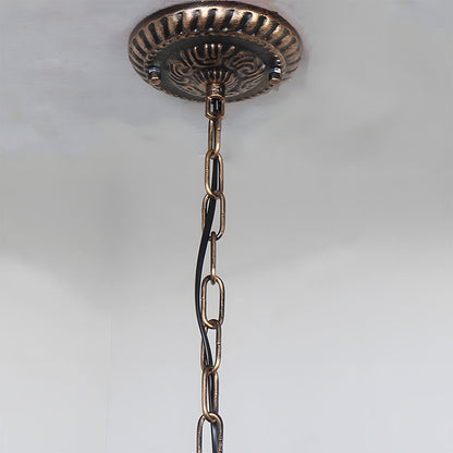 Vintage Bronze Iron Chandelier Dining Pendant | Ulnico