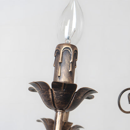 Vintage Bronze Iron Chandelier Dining Pendant | Ulnico
