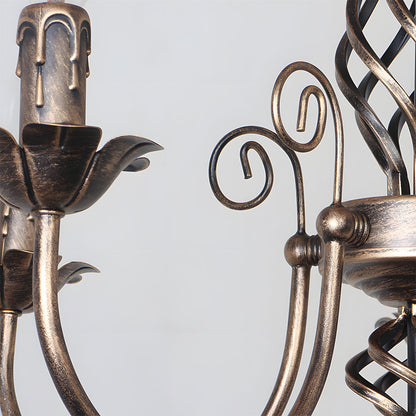 Vintage Bronze Iron Chandelier Dining Pendant | Ulnico