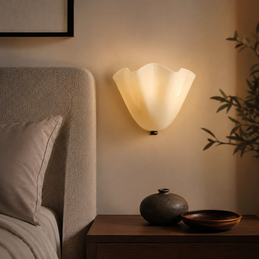 Vintage Coloured Glass Wall Sconce Light Fixture | Glasica