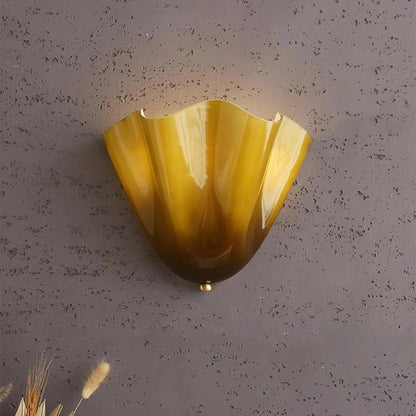 Vintage Coloured Glass Wall Sconce Light Fixture | Glasica