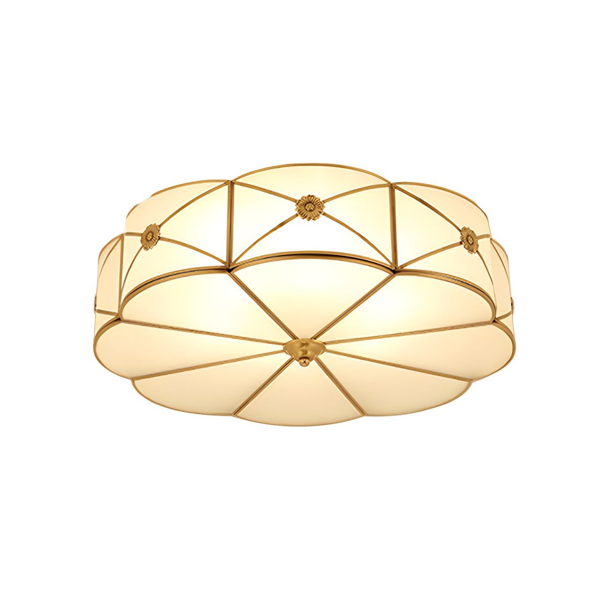 Vintage Frosted Glass Ceiling Light Flush Mount | Velvan