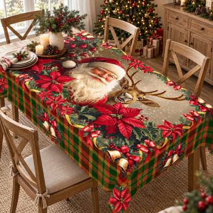 Vintage Holiday Print Dining Tablecloth
