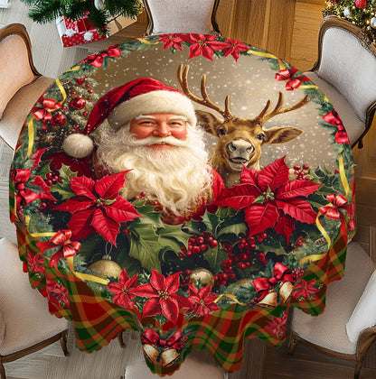 Vintage Holiday Print Dining Tablecloth