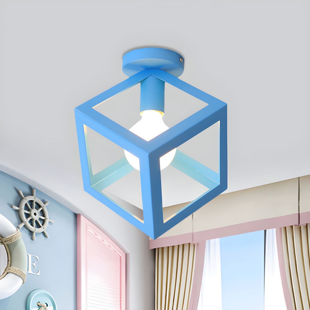 Vintage Metal Loft Ceiling Light Fixture | Serelle