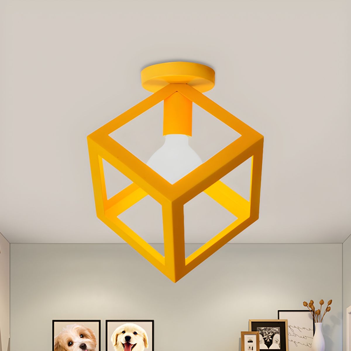 Vintage Metal Loft Ceiling Light Fixture | Serelle