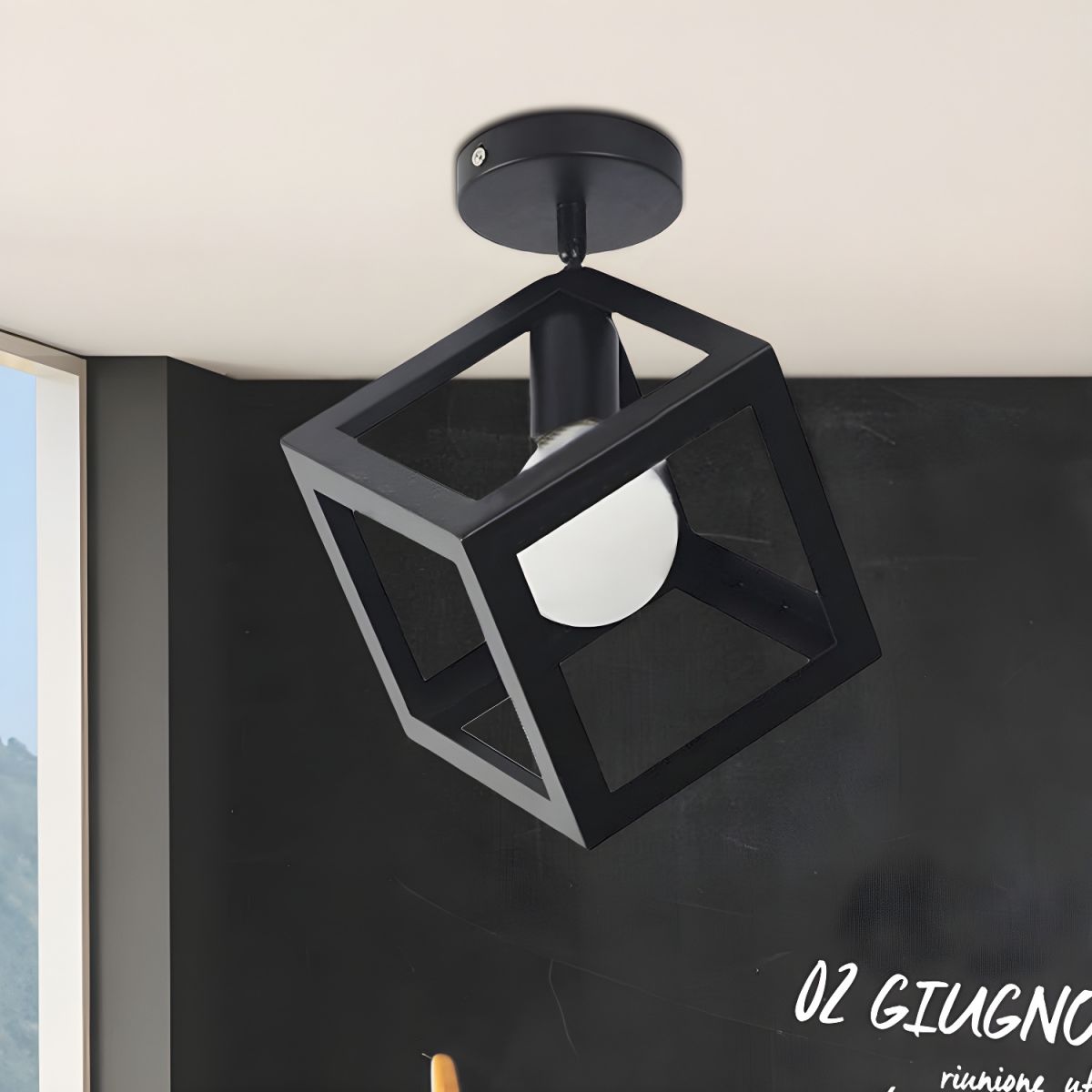 Vintage Metal Loft Ceiling Light Fixture | Serelle