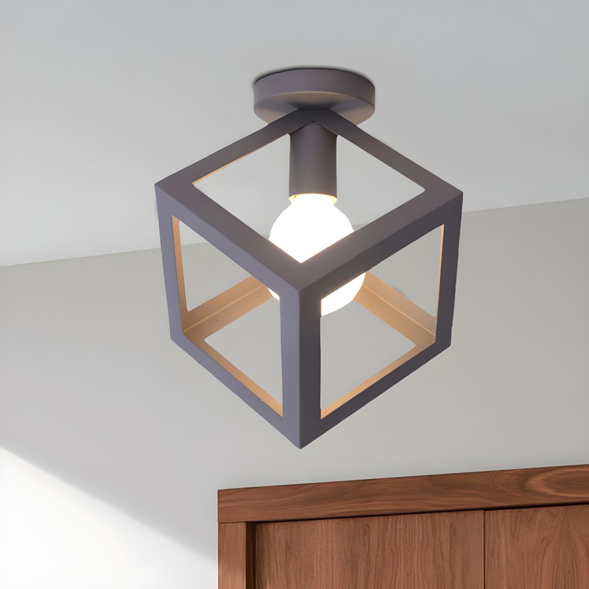 Vintage Metal Loft Ceiling Light Fixture | Serelle