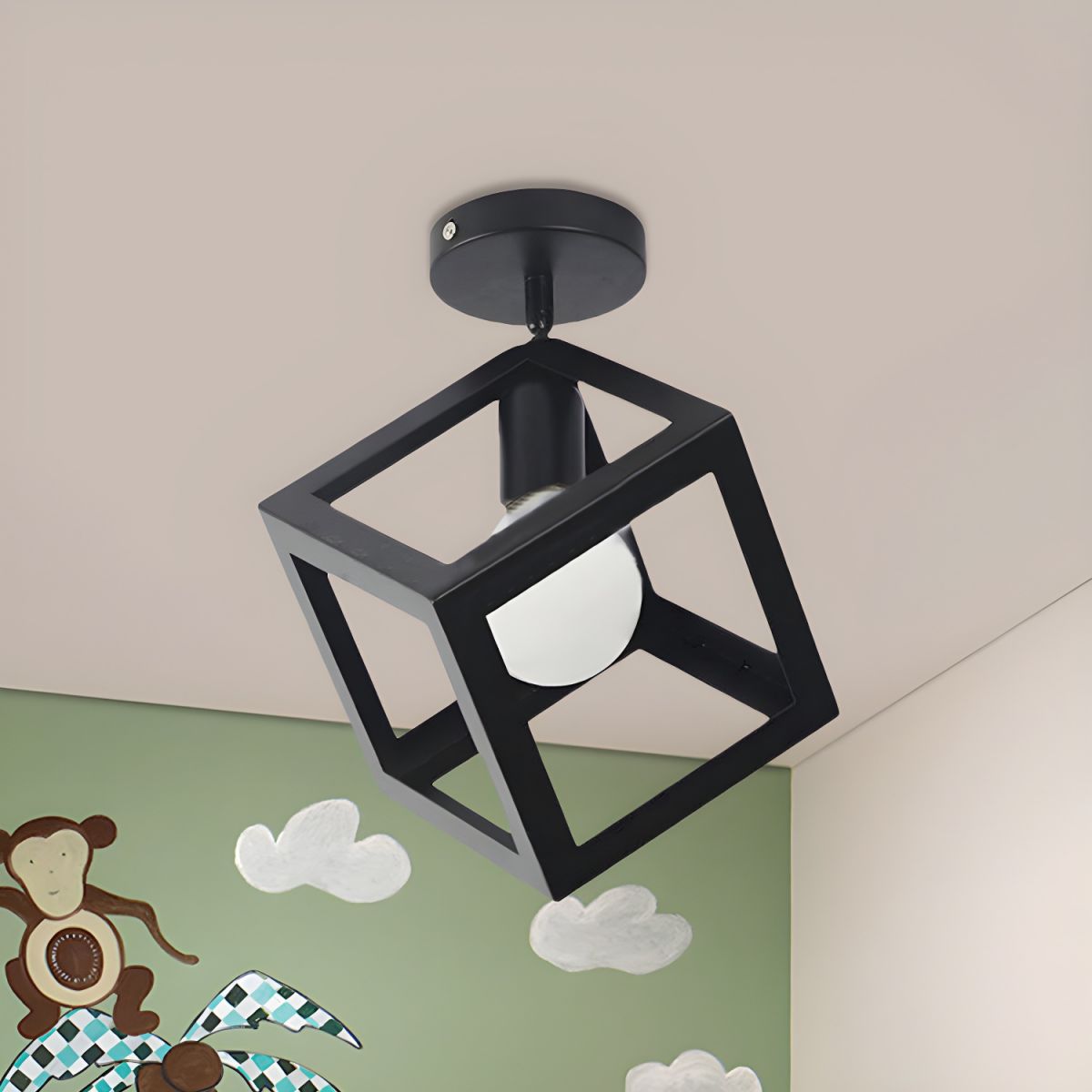Vintage Metal Loft Ceiling Light Fixture | Serelle