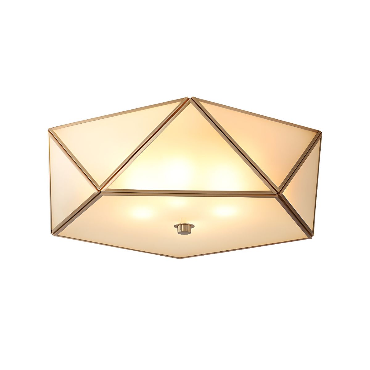 Vintage Prismatic Frosted Glass Ceiling Light Flush Mount | Lorenae