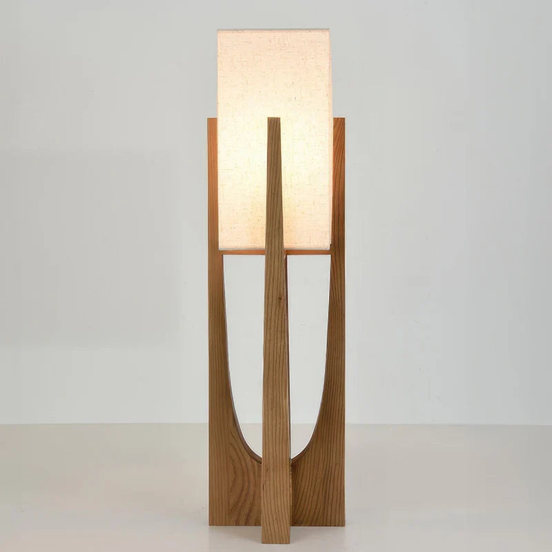 Wabi Sabi Fabric Shade Floor Lamp Japanese Style | Velvino