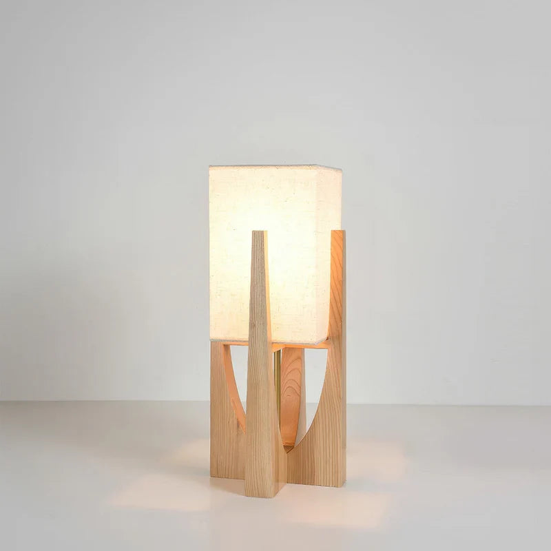 Wabi Sabi Fabric Shade Floor Lamp Japanese Style | Velvino