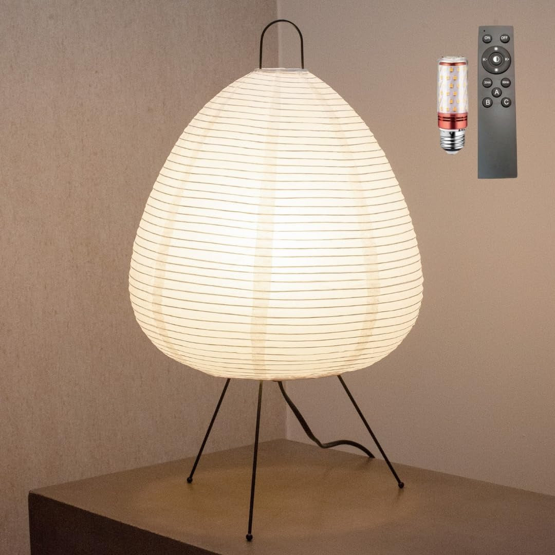 Wabi Sabi Japanese Style Rice Paper Table Lamp | Fadora