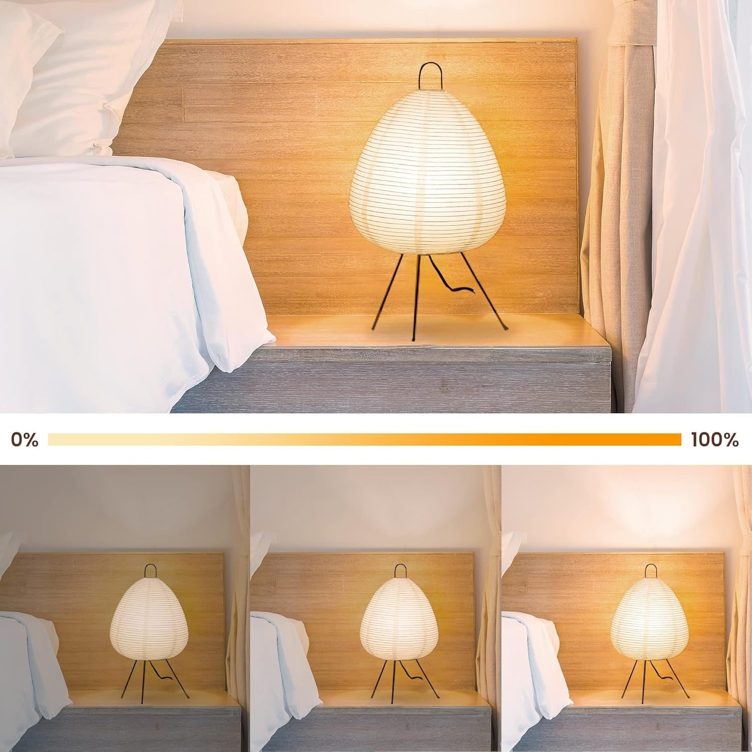 Wabi Sabi Japanese Style Rice Paper Table Lamp | Fadora
