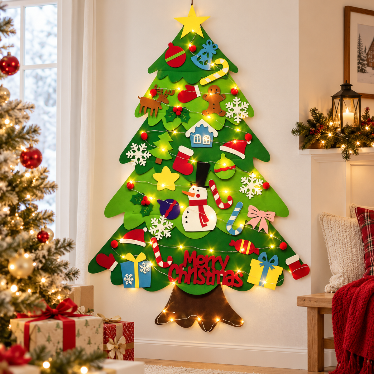 Wall Hanging Christmas Tree Decoration