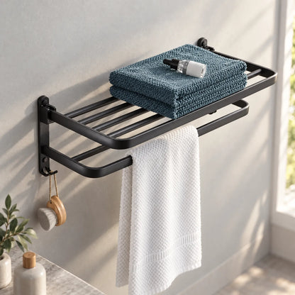 Wall Mounted Folding Towel Rack