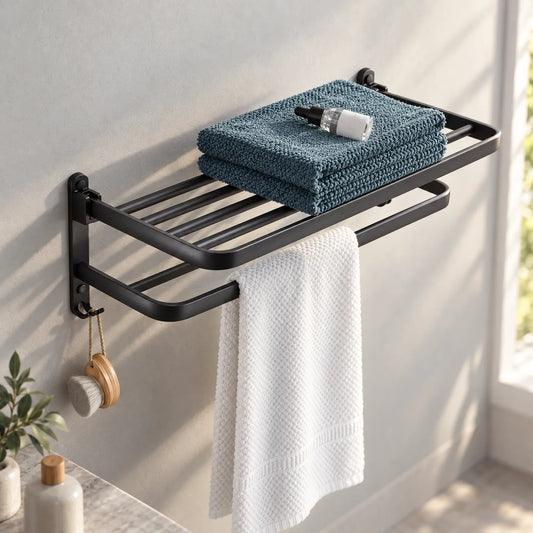 Wall Mounted Folding Towel Rack