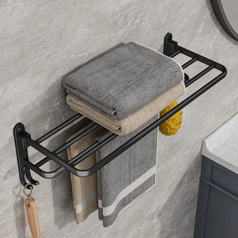 Wall Mounted Folding Towel Rack