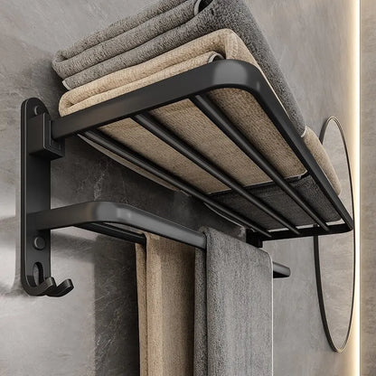 Wall Mounted Folding Towel Rack